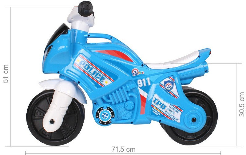 Motocicletă cu 2 anvelope și mâner de transport, lumină și sunet, 72x35x52