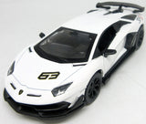 Mașină model metalic precisă 1:43 Lamborghini Aventador SVJ cu amortizoare și uși care se deschid