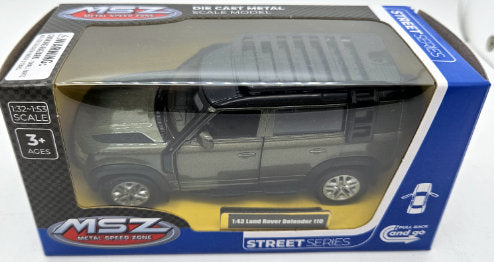 Mașină model metalică precisă 1:43 Land Rover Defender 110 2020 cu amortizoare și uși care se deschid