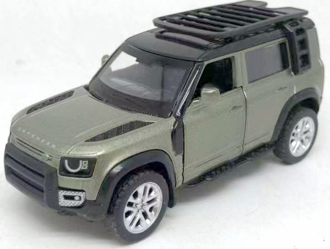 Mașină model metalică precisă 1:43 Land Rover Defender 110 2020 cu amortizoare și uși care se deschid