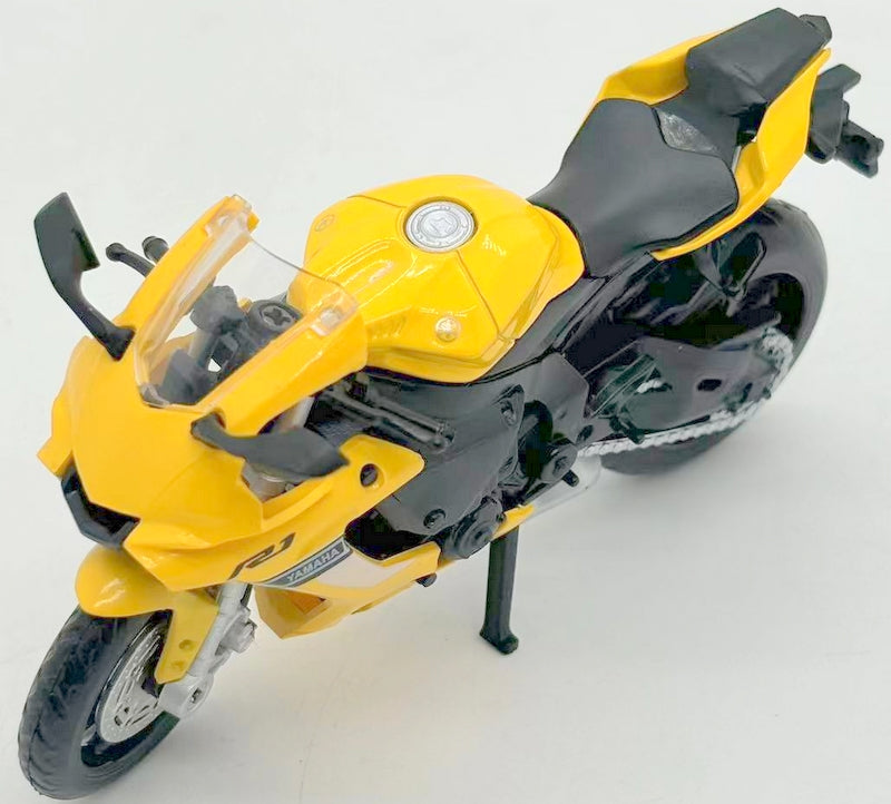 Model de motocicletă metalică precisă 1:18 Yamaha Yzf-R1 cu amortizoare