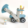 Bl 20516 Дървен Багер С Инструменти Син Raya Toys