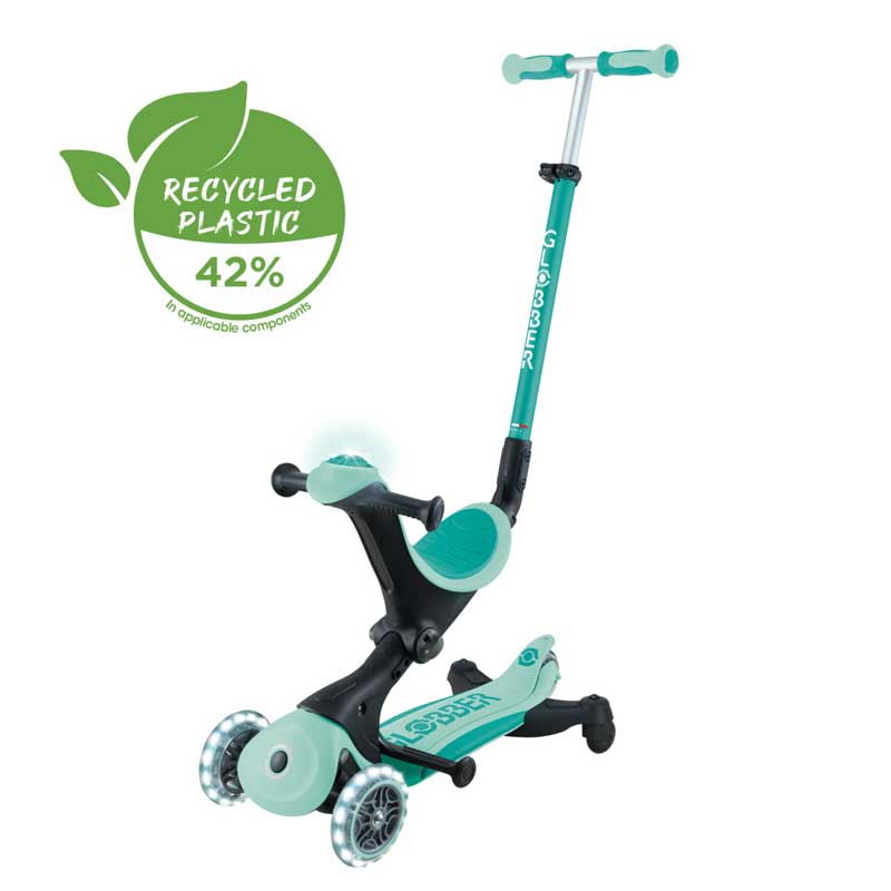 Тротинетка 5 В 1 Globber Go Up Deluxe Lights 360° - Ментово Зелена