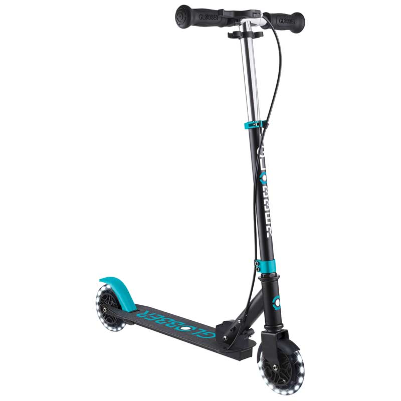 Тротинетка С Ръчна Спирачка Flow Element Junior Lights, Черна-Синя