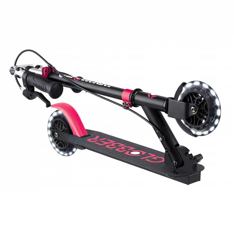 Тротинетка С Ръчна Спирачка Flow Element Junior Lights, Черна-Розова