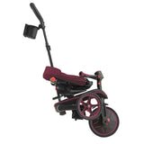 Tricicletă pentru copii 4 în 1 Globber Explorer, pliabilă, culoare vișinie