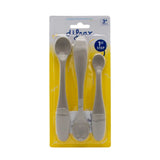 Set de lingurițe pentru înțărcare Difrax pentru hrana bebelușilor, 3 buc./pachet - Argilă