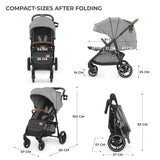 Grande Plus Бебешка Количка Grey Kinderkraft