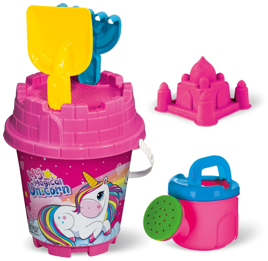 Găleată cu stropitoare și formă de unicorn 35x19x19