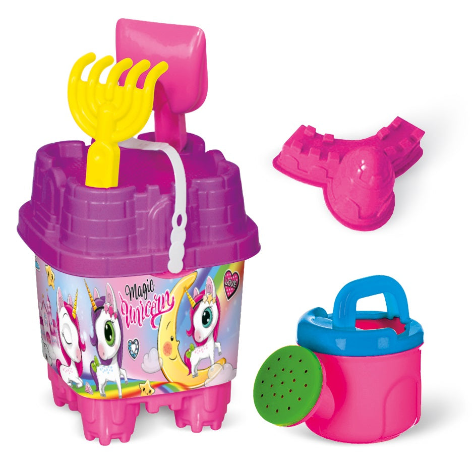 Găleată Castel cu Stropitoare și Unicorn Magic de Formă Mare 33X16X16