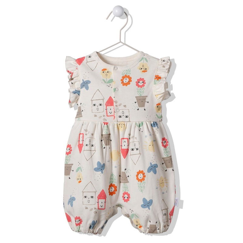 T3074 Гащеризон Jolly Good Екрю 9-12M/80Cm --- BebeMama