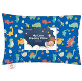 Pernă ergonomică pentru copii 33X46cm, dinozauri albastre, Keababies