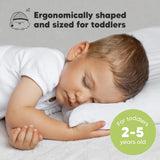 Pernă ergonomică pentru copii 33X46cm albă 2 buc Keababies