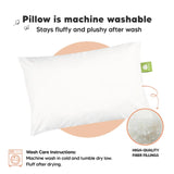 Pernă ergonomică pentru copii 33X46cm albă 2 buc Keababies
