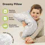 Pernă ergonomică pentru copii 33x46cm alb/gri 2 buc KeaBabies