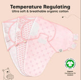Scutece antistres organice 3-6 luni 3 buc flori roz Keababies