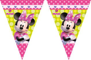 81648 Флагче Триъгълно 9Бр Minnie --- BebeMama