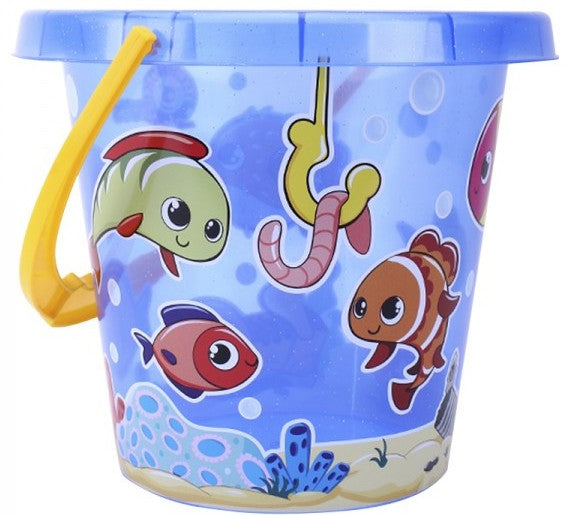 Găleată cu mâner 3 litri transparentă cu imprimare IML 21x18x14cm