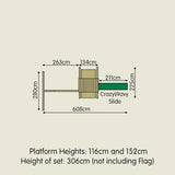 Kingswood Детска Площадка С Пързалка И Люлки Tp Toys