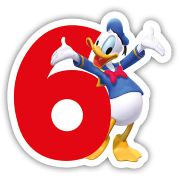 Lumânare de ziua de naștere numărul 6 Mickey