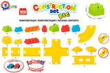 Писта Конструктор 100 Части С Колички И Пътни Знаци 37Х28Х20 См --- BebeMama