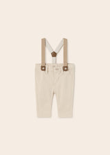 Pantaloni cu bretele lungi bej 4-6