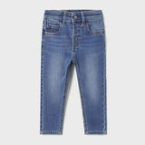 Pantaloni Slim Fit Basic din Denim Spălați 24