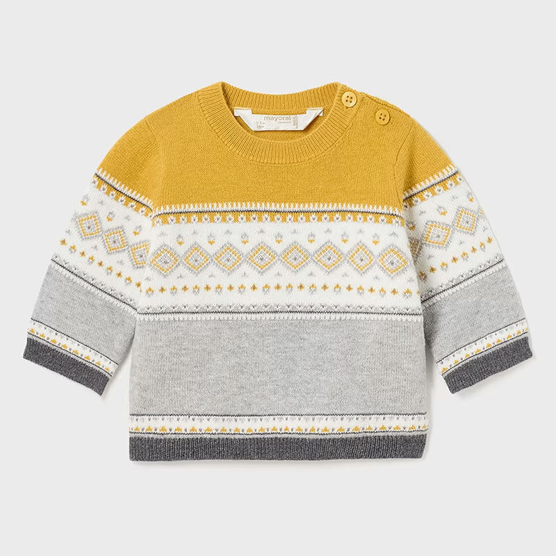 Pulóver jacquard kurkuma 6 9 Mayoral