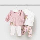 Mayoral bébirózsaszín leggings szett 4 részes 12m