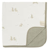 Бебешко Одеяло Bunny 75x75 Green Moss Bimbidreams