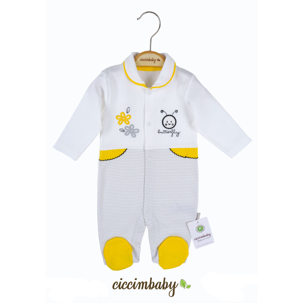 Гащеризон С Пеперуди Жълт 9м. Ciccim Baby