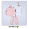 Set de 3 cu logo roz 12M.