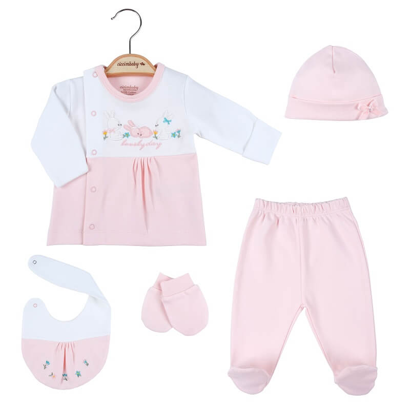 U4737 К Кт За Изписване Розов Заек 5 Ч Ciccim Baby