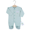 U4792 Zöld színű Ciccim Baby rugdalózó, gombokkal, 1 hónapos korig