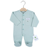 U4792 Zöld színű Ciccim Baby rugdalózó, gombokkal, 1 hónapos korig