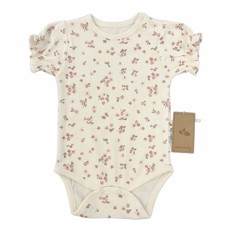 U4964 Body K.r. Virágok Ekrü 6 H Ciccim Baby