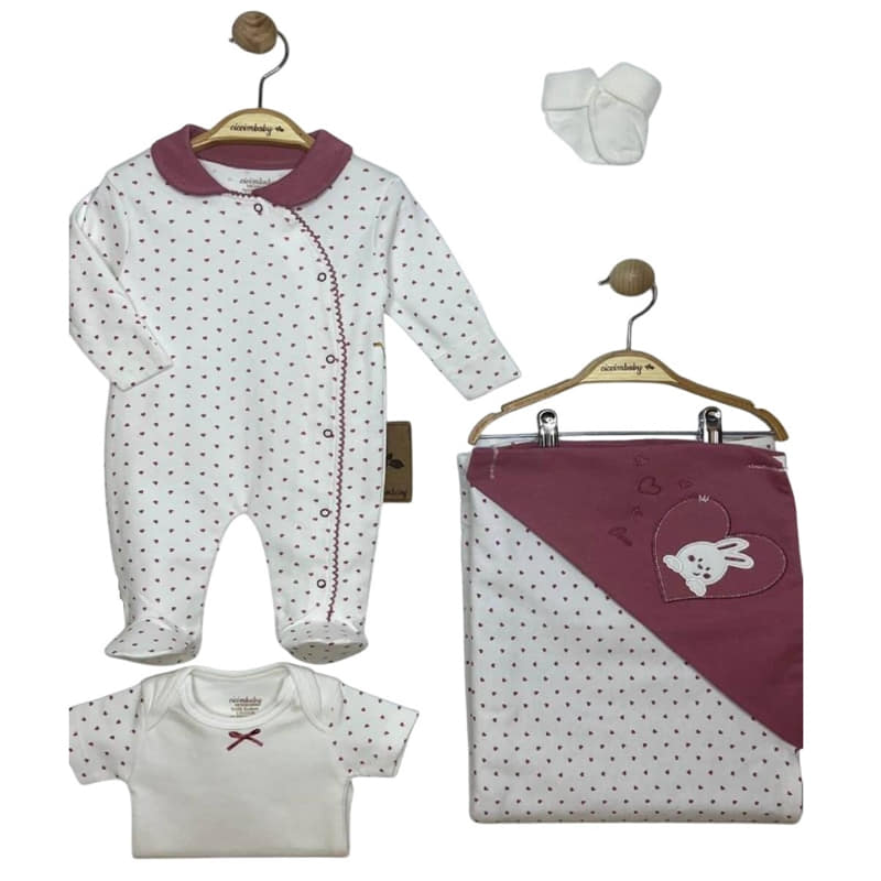 U5139 Зайче Точки К Кт 4ч Розов 0м Ciccim Baby