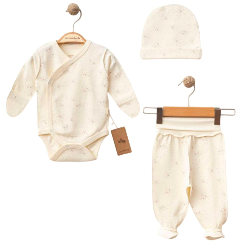 U5171 К Кт 3ч Сиви Звезди Бежов 1м Ciccim Baby
