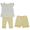 F1468 Пижама 3ч. Bloom 3 6m 68cm Yellow Bebetto
