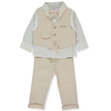 K5230 Костюм 3ч. Little Boss 3 6m 68cm Beige Bebetto
