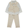 K5230 Костюм 3ч. Little Boss 6 9m 74cm Beige Bebetto