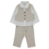 K5382 Костюм 3ч. Gentleman 9 12m 80cm Beige Bebetto