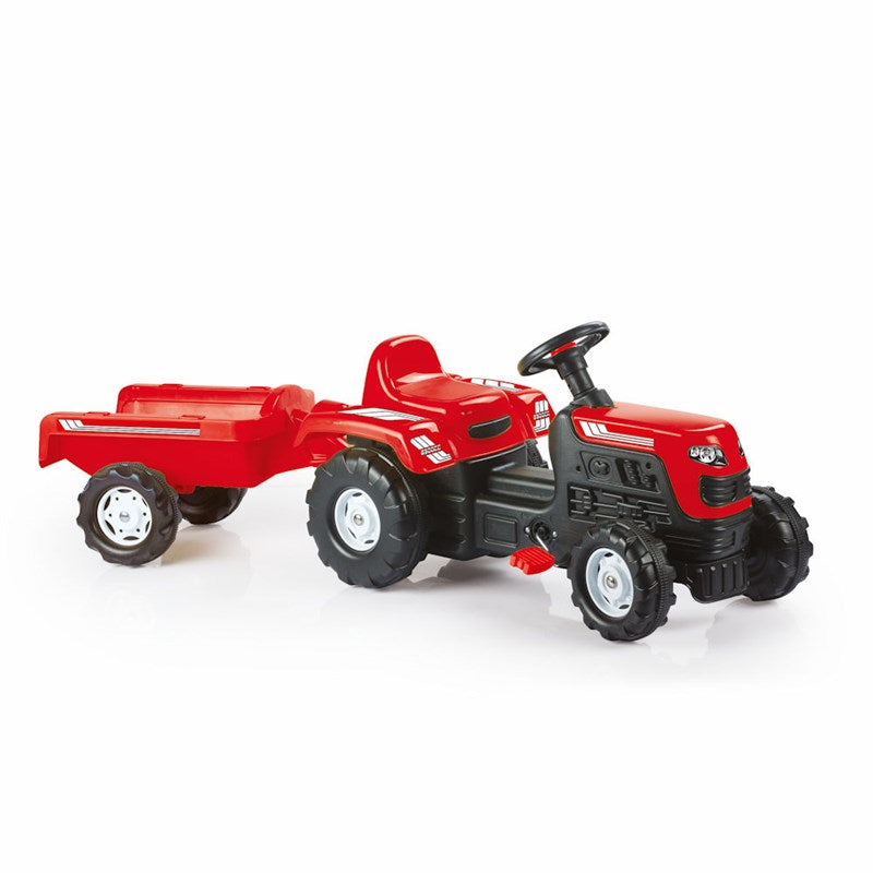 8146 Tractor cu pedale și remorcă Dolu Roșu