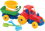 Tractor cu remorcă cu găleată și lopată cu greblă 21 x 51 x 20 pentru nisip