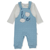 K4514 Bebetto Felhő mintás kék overál és body szett 3-6m 68cm