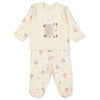 F1425 Pizsama 2 részes Little Lamb Ekru 1-3 hó 62cm Bebetto
