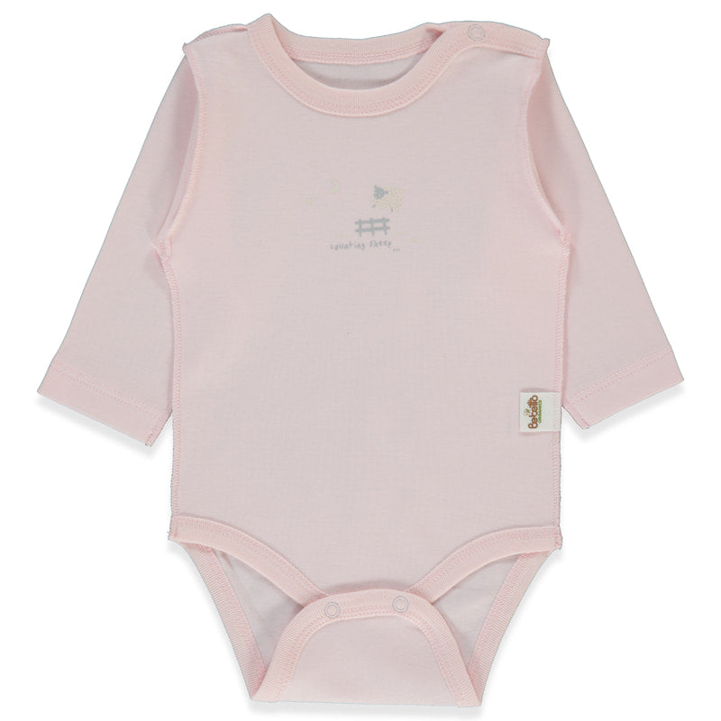 T4070 Боди Д.р. Organic Sleepy Sheepy Pink 3 6m Bebetto