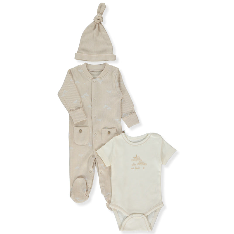 Z1059 К Кт 3ч Organic Born With Love Beige 3 6m Bebetto