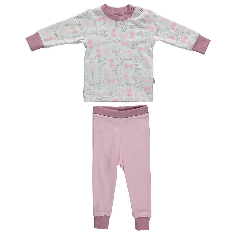 F1075 Пижама Слон И Жираф Girl 18 24м. Bebetto