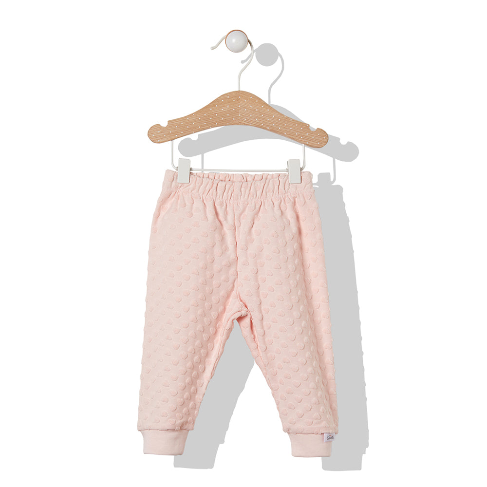 T2746 Pantaloni Veveriță S Inimă Roz 86Cm